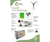 Tumurly® Turbo1200 - 1200W Yatay Rüzgar Türbini + Şarj Kontrol Cihazı + Dumpload